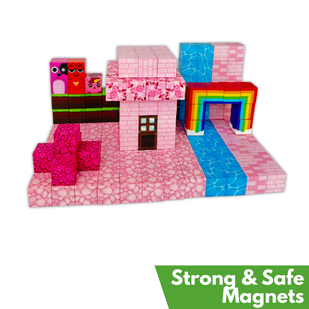 Pink Build-A-World Magnets
