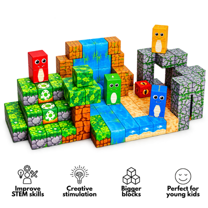 Dinosaur Land Build A World Magnets