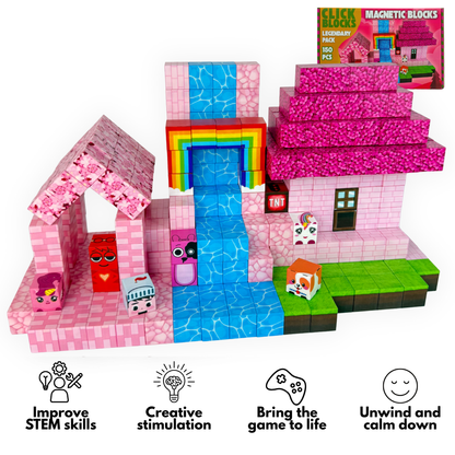 Pink Build-A-World Magnets