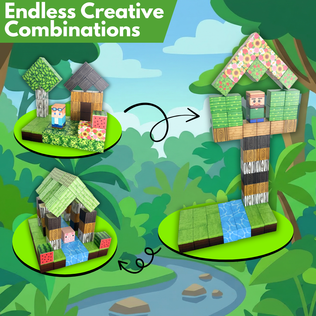 Jungle Build-A-World Magnets