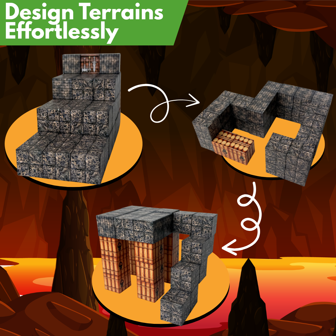 Tabletop Gaming 1" Build-A-World Magnets
