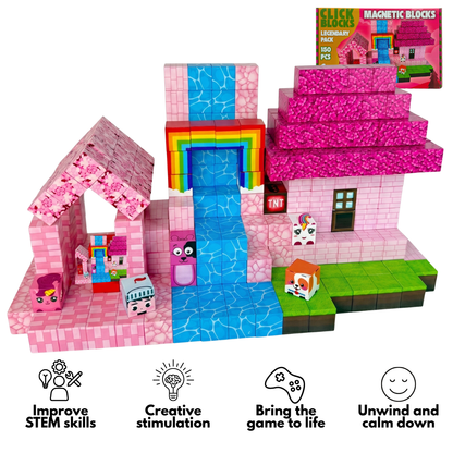 Pink Build-A-World Magnets