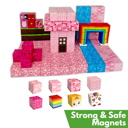 Pink Build-A-World Magnets